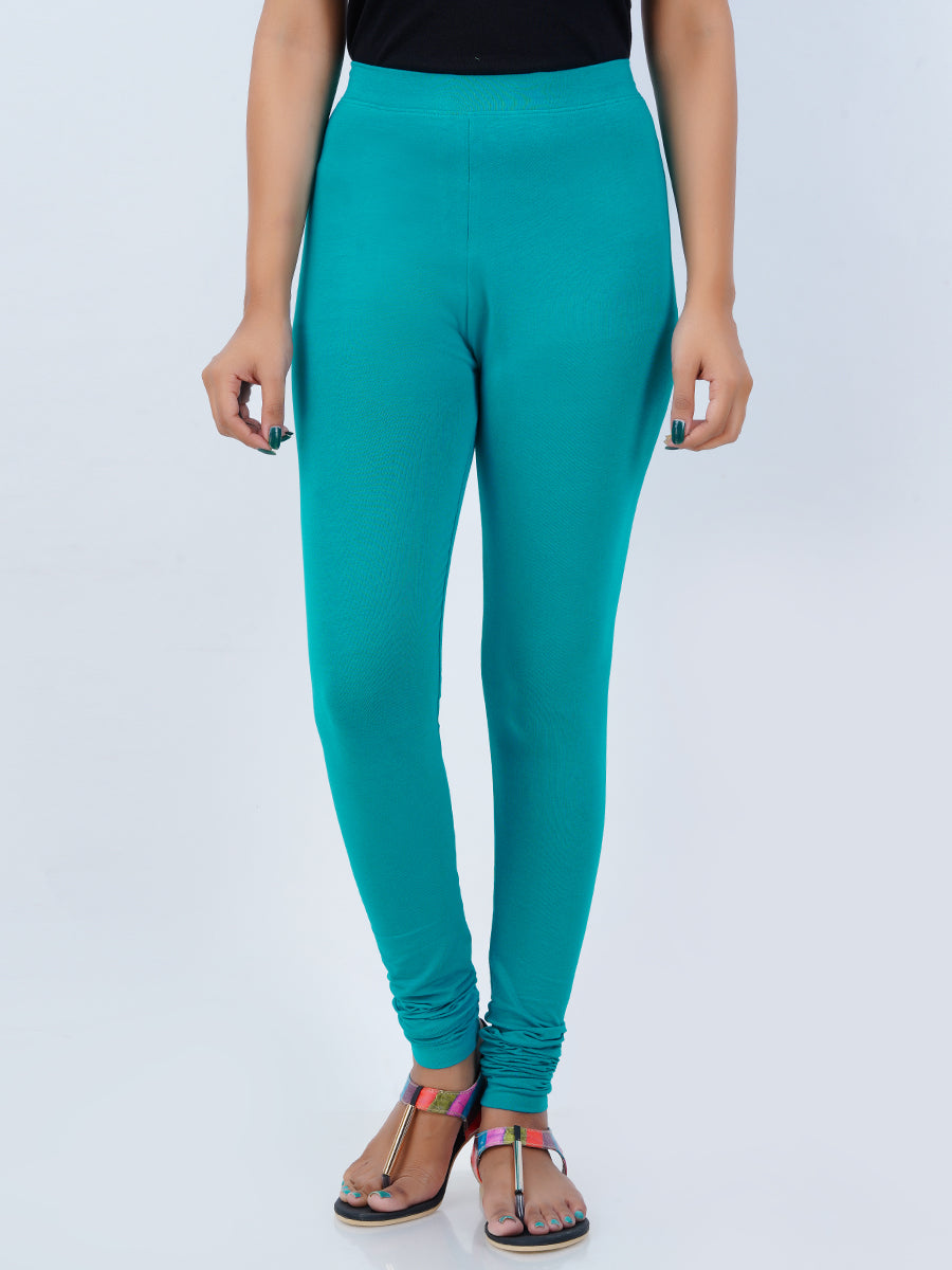 Women Cotton Chudithar Leggings (Full Length) – Turquoise – Sri Vaagai  Textiles