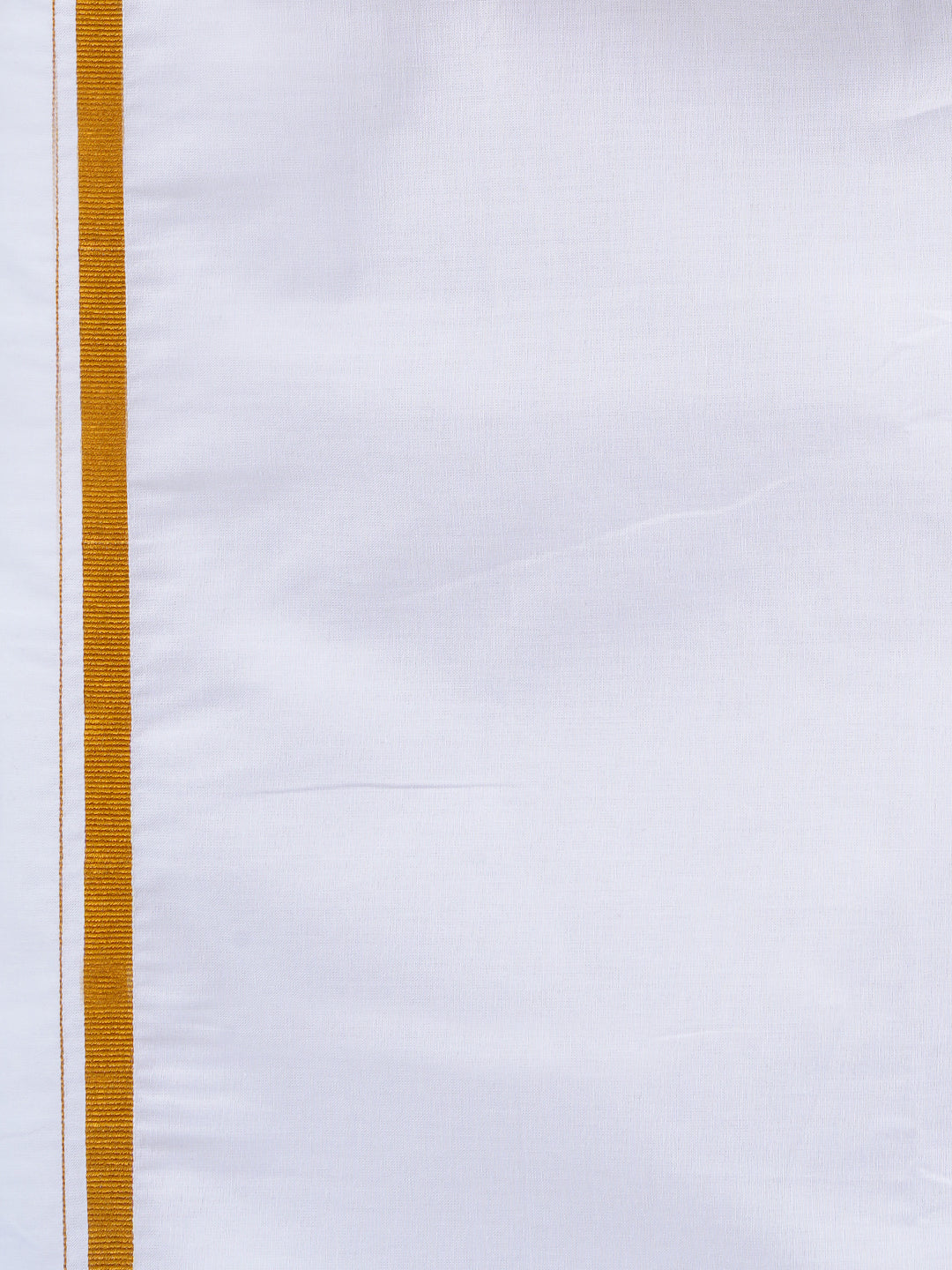 Mens Cotton Full Sleeves Shirt with 3/4'' Gold Jari Dhoti Combo-Bottom view