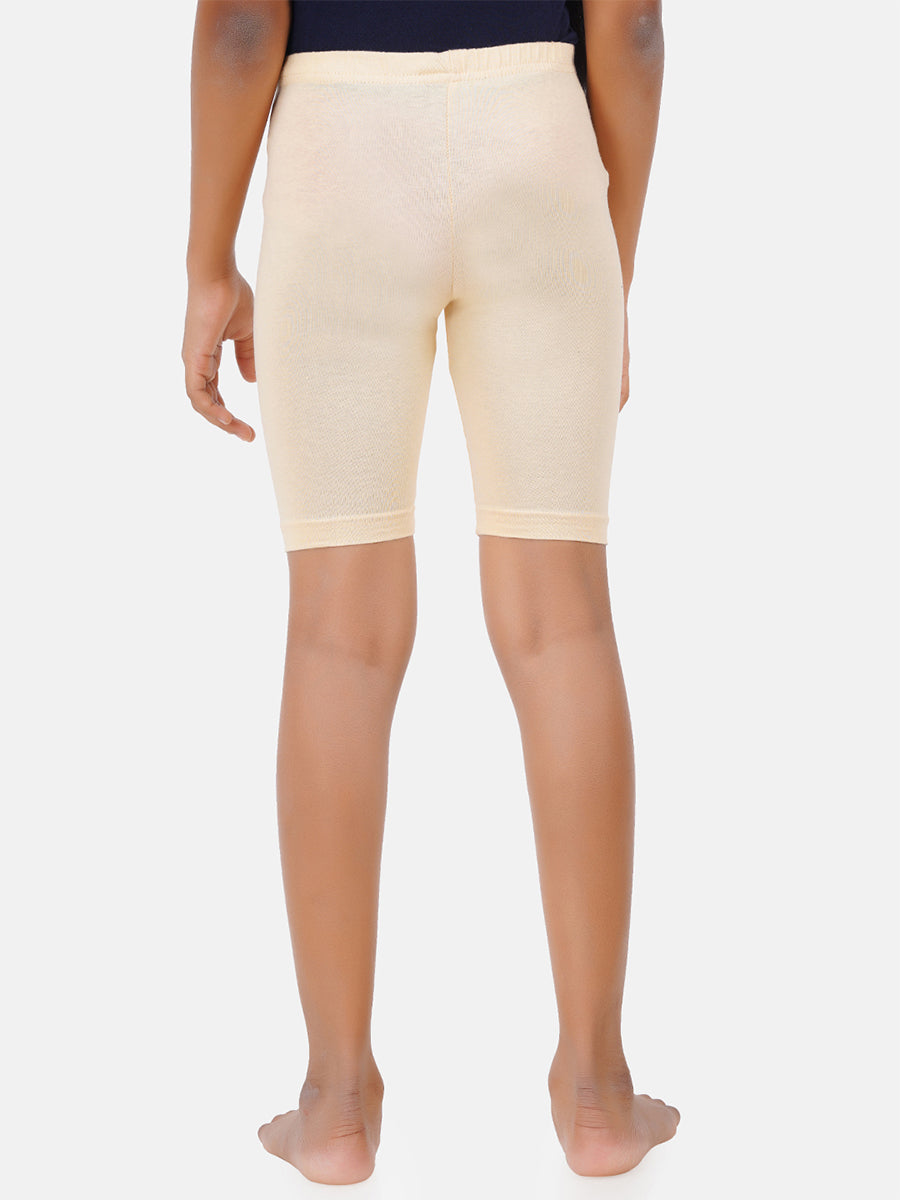 Girls Cotton with Elastane Mixed Skin Colour Tights (2PCs Pack)-Back view
