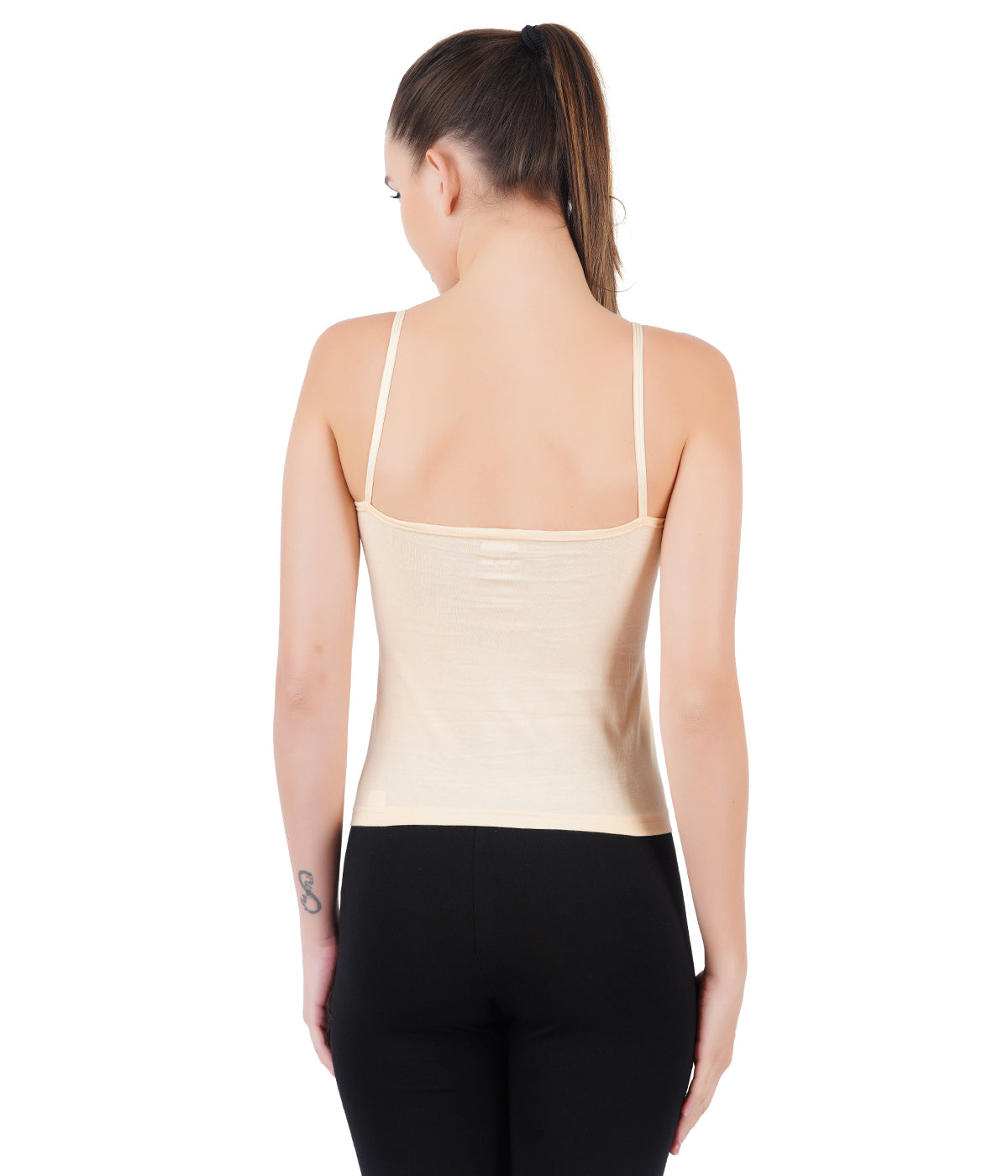 Womens Adjustable Strap Skin Camisole Petals (2 PCs Pack)-Back view