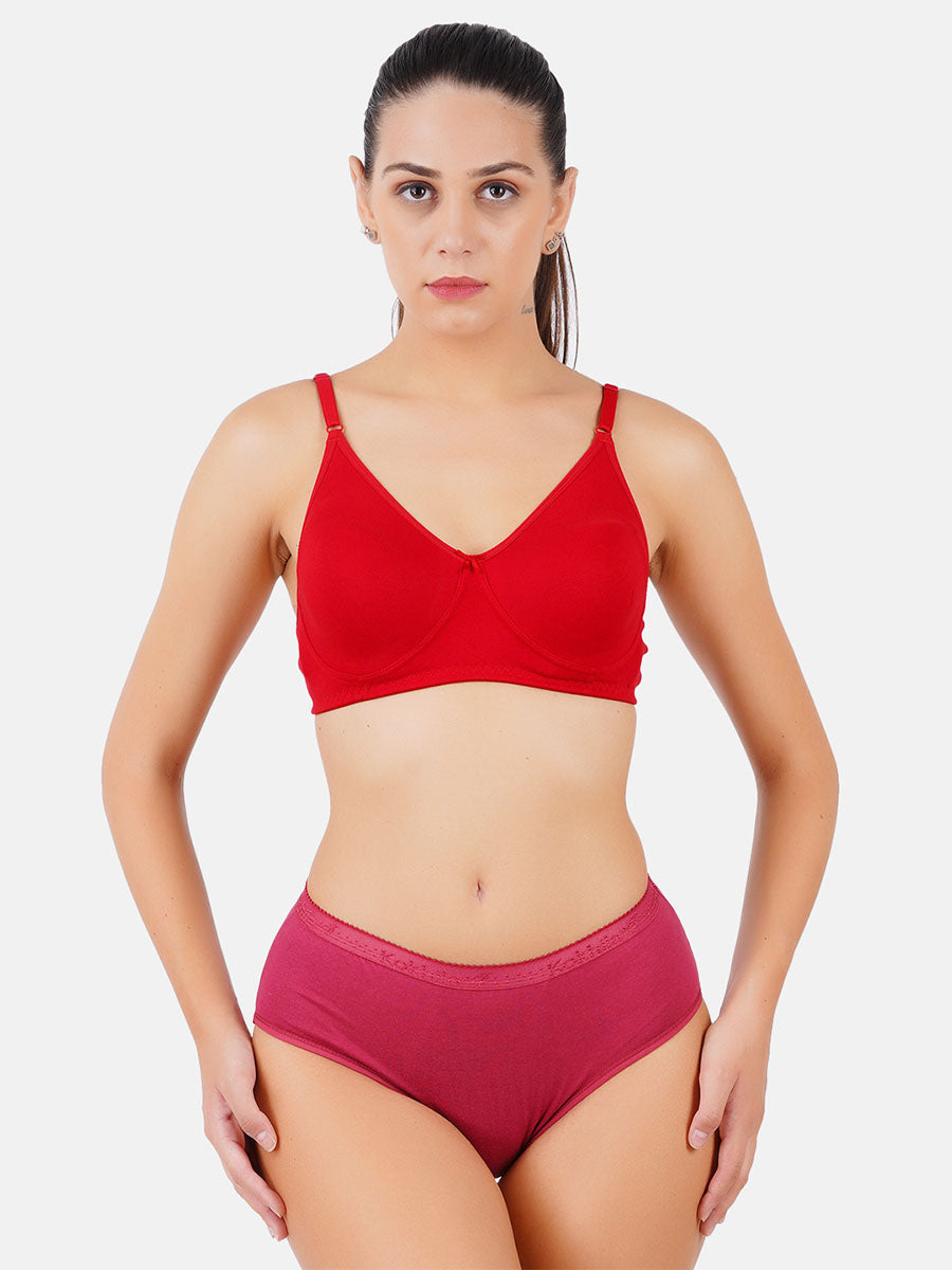 Womens Panties Only U Plain Plus Size (3 Pcs pack)-View three