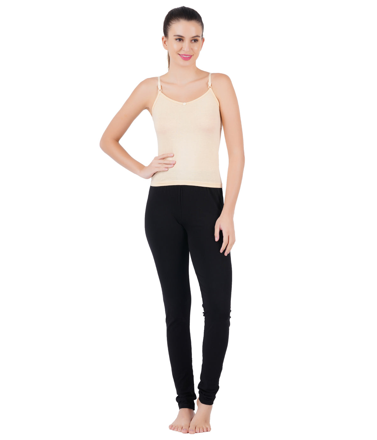 Womens Adjustable Strap Skin Camisole Petals (2 PCs Pack)-Full view