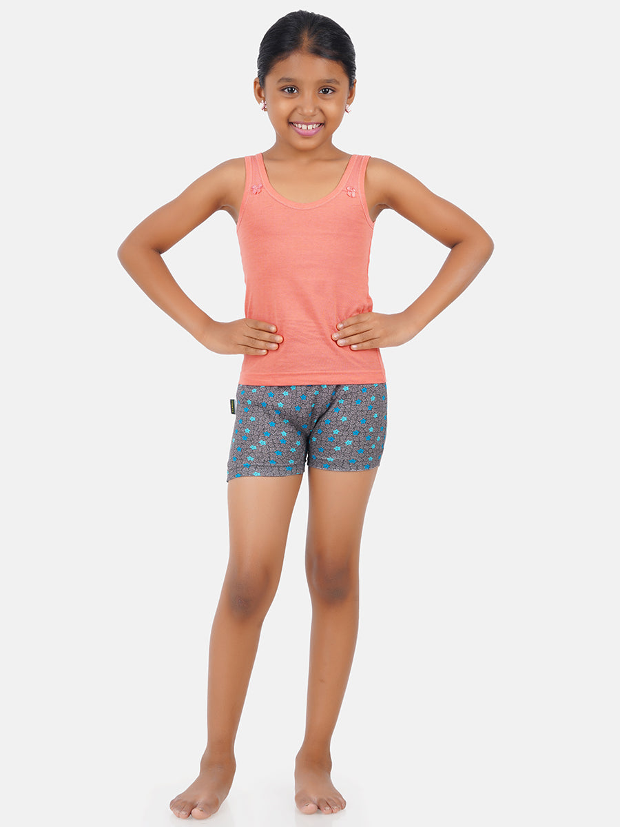 Girl's Printed Lutty Drawer (2 PCs Pack)-Front view