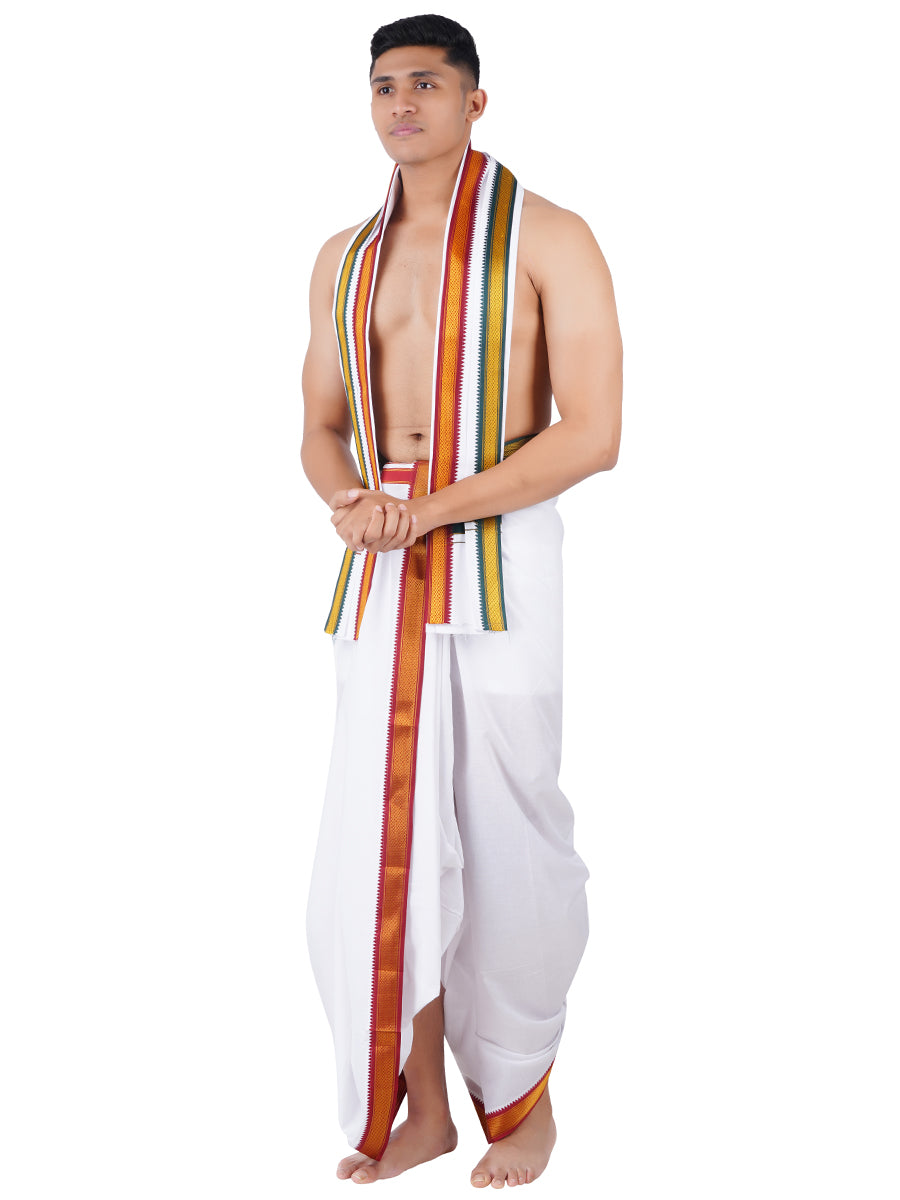 Mens Panchakacham Dhoti Navarang Pet 10K (9+5)-Side view