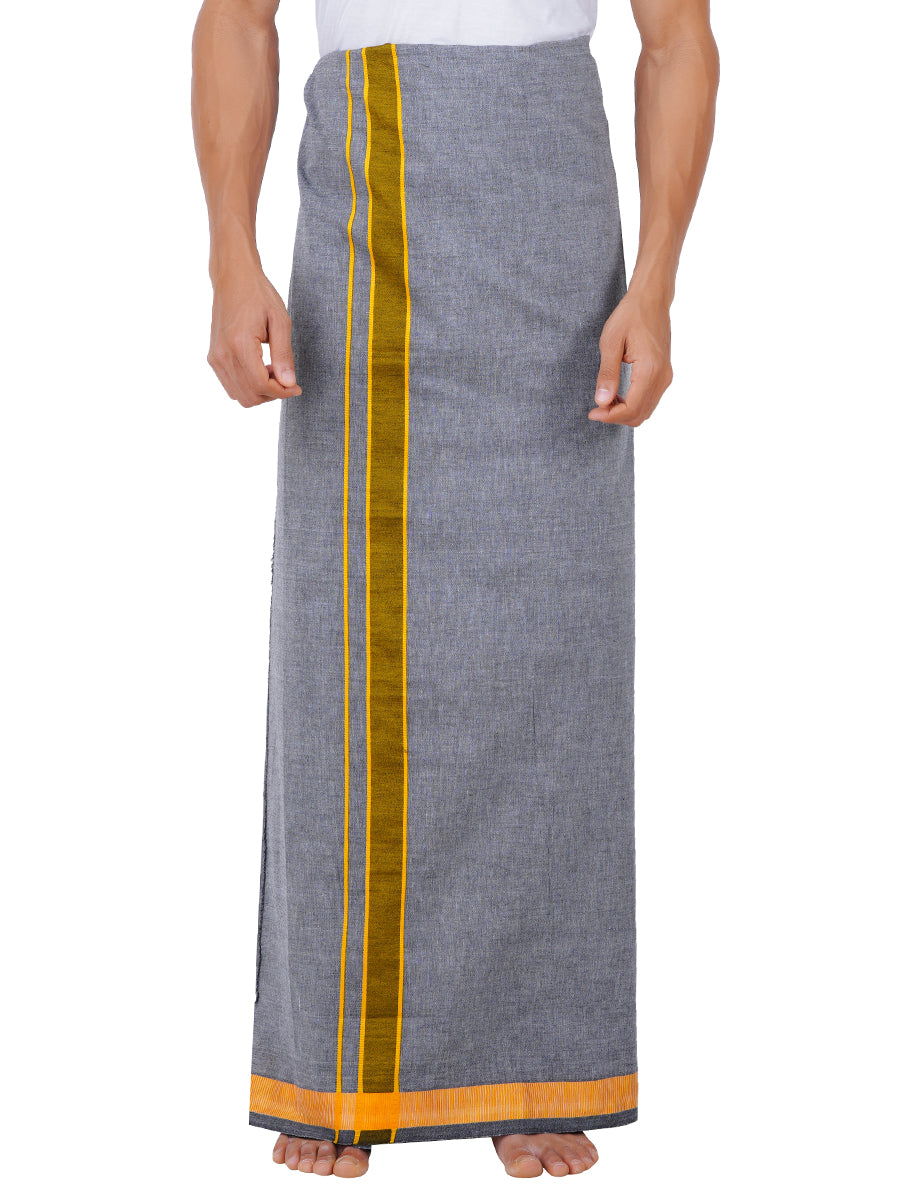 Mens Single Dhoti Nitro Plain Gold