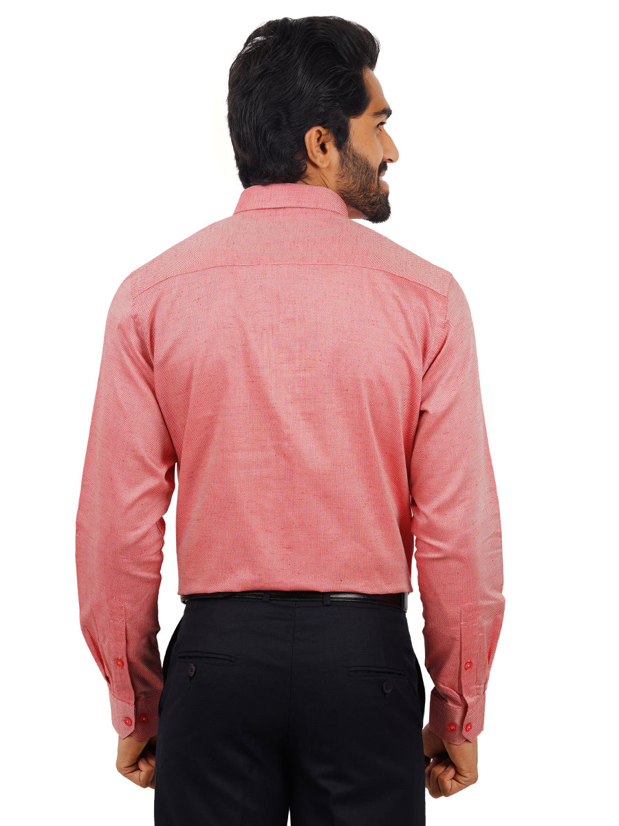 Men Cotton Rich Full Sleeves Shirt Bright Pink T18 CY3