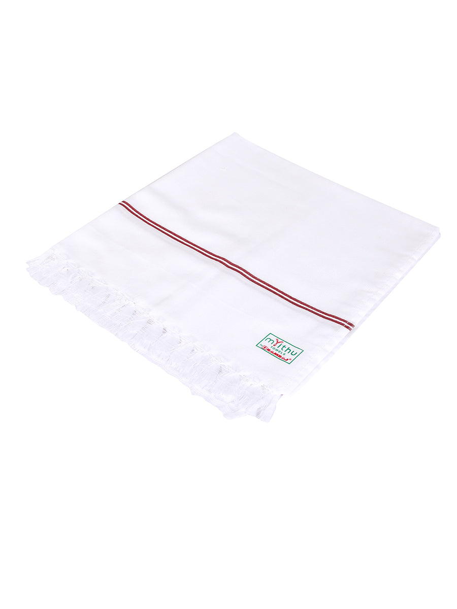 Cotton White Bath Towel Special Matty (2 PCs Pack)-Ad vert