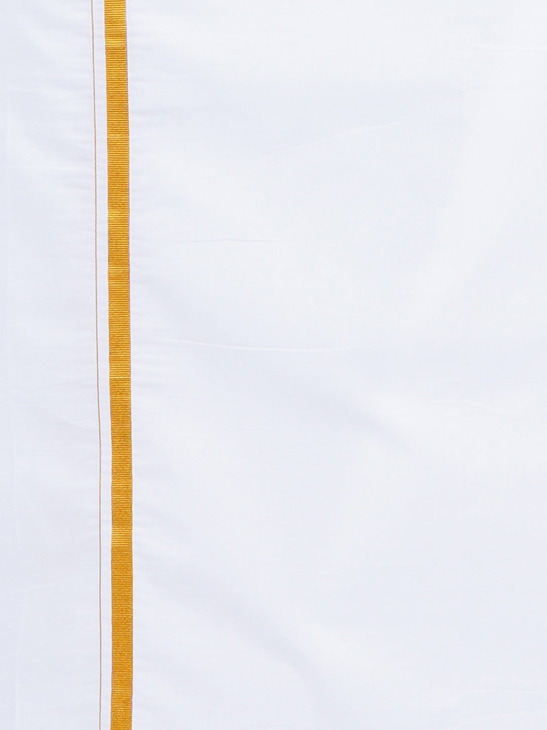 Mens Cotton Half Sleeves Shirt with 1/2'' Gold Jari Dhoti Combo-Bottom view