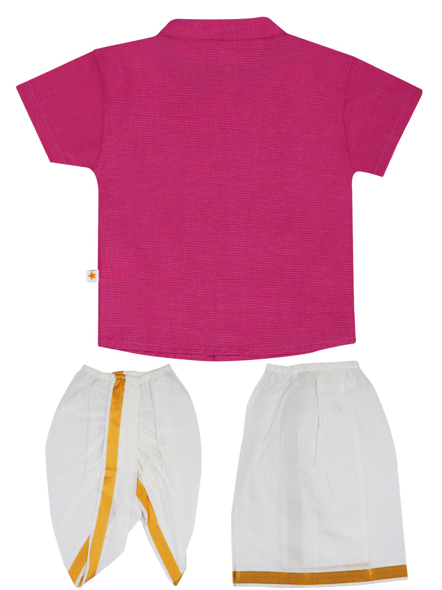 Newborn Baby Traditional Set Pink Half-Back view