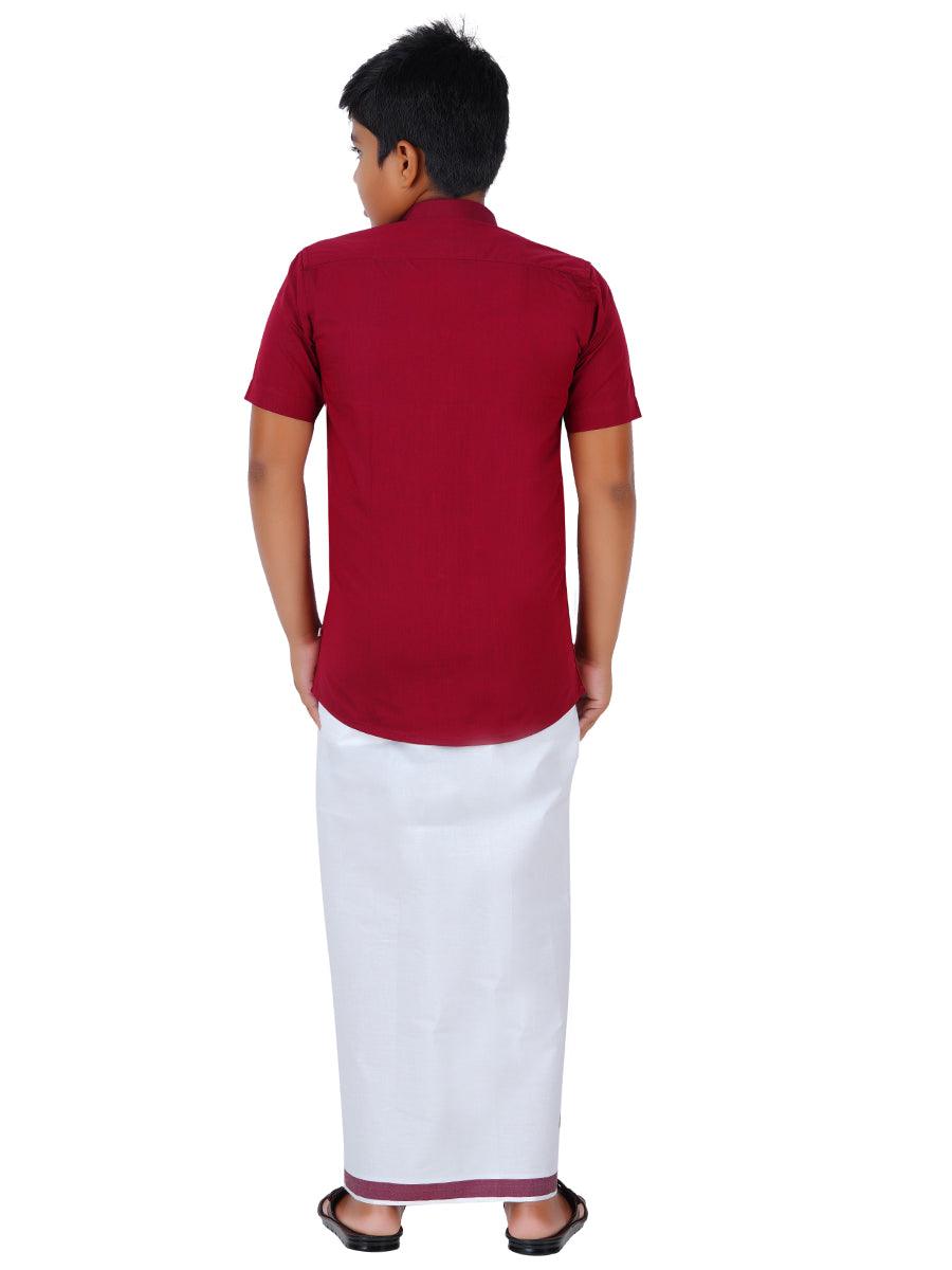 Boys Matching Dhoti & Shirt Combo G103 -  Ramraj Cotton-Back view