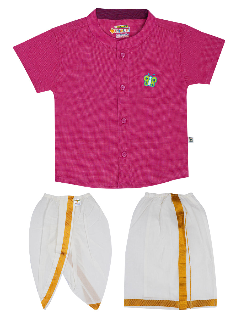 Newborn Baby Traditional Set Pink Half