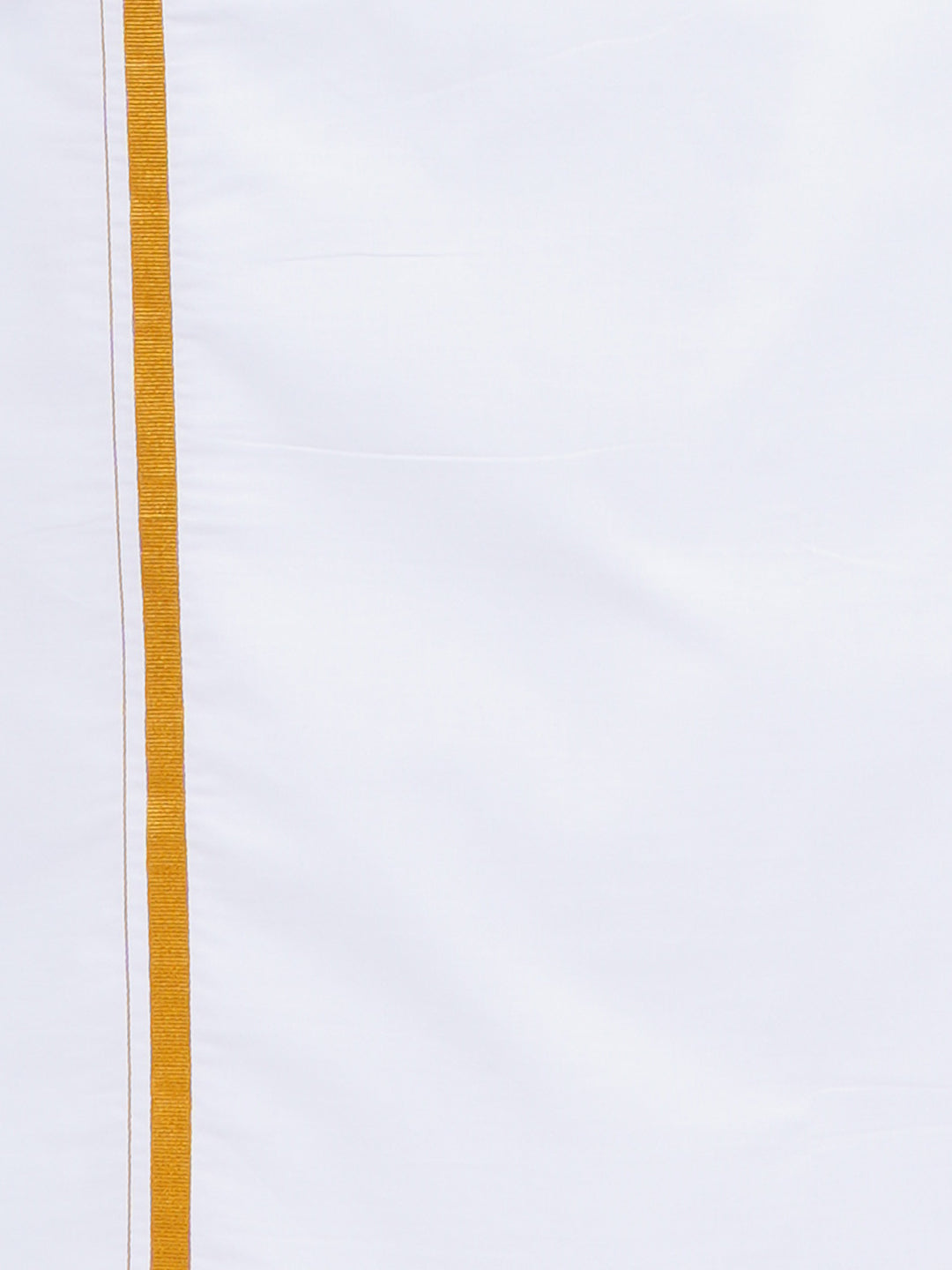 Mens Cotton Full Sleeves Shirt with 1/2'' Gold Jari Dhoti Combo-Bottom view
