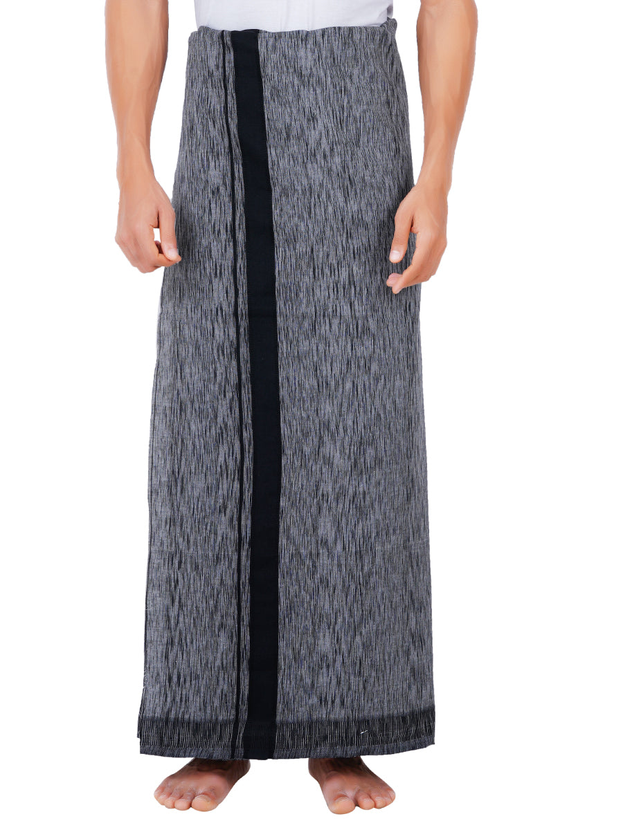 Mens Single Dhoti Nitro Slub Black