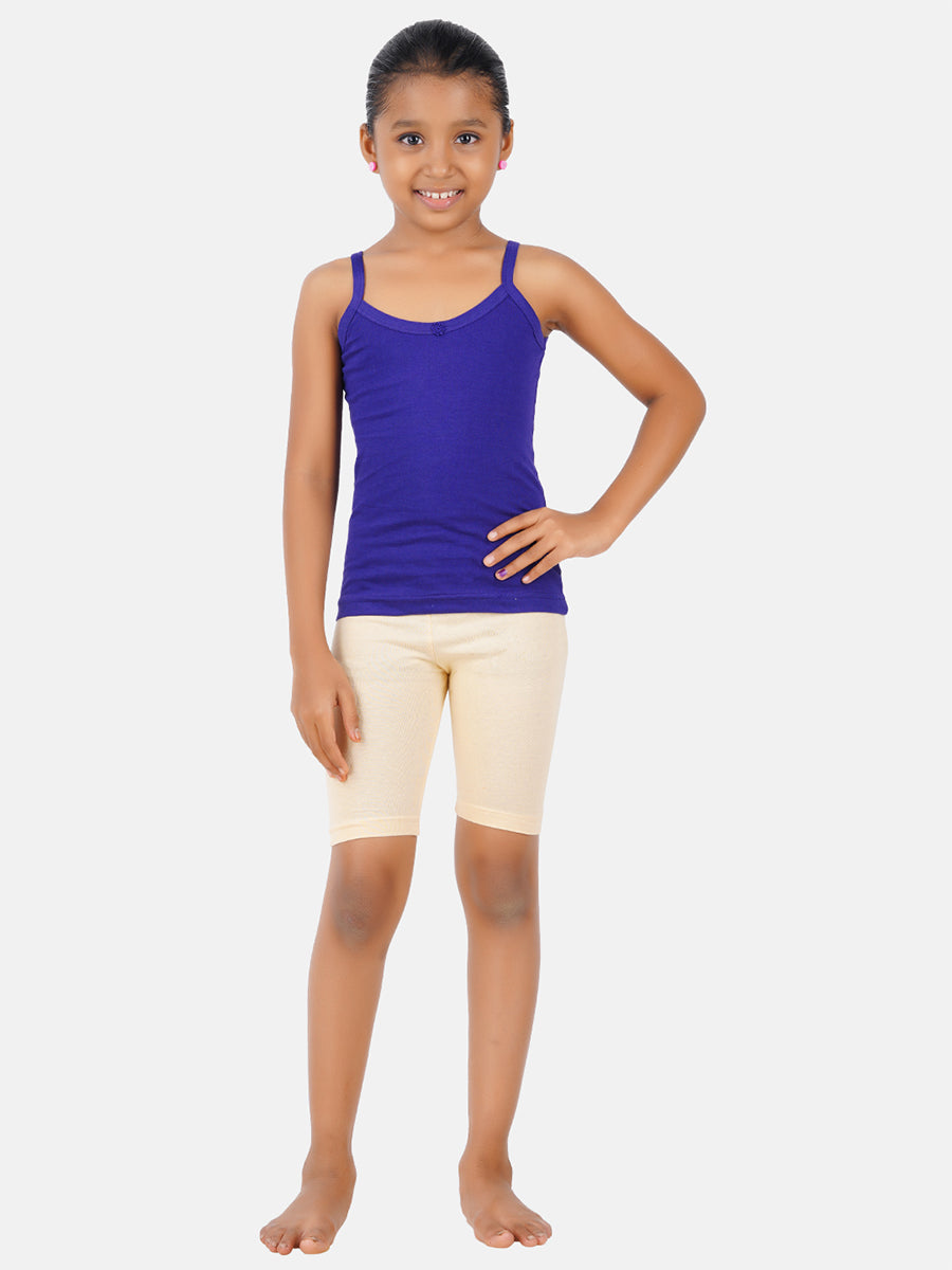 Girl's Combed Cotton Camisole (2 PCs Pack)-Full view