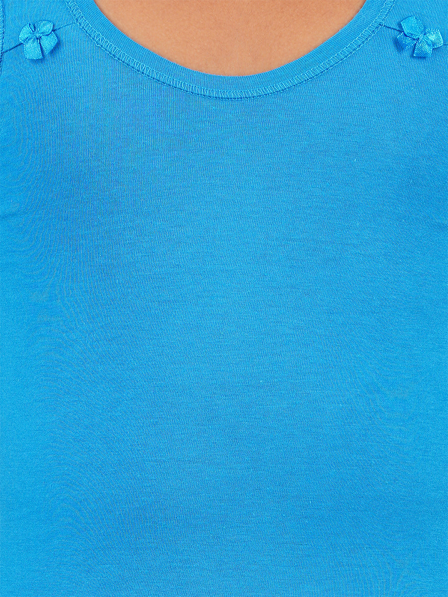 Soft Combed Cotton Round Neck Comfort Camisole Colour (2PCs Pack)-Zoom view blue