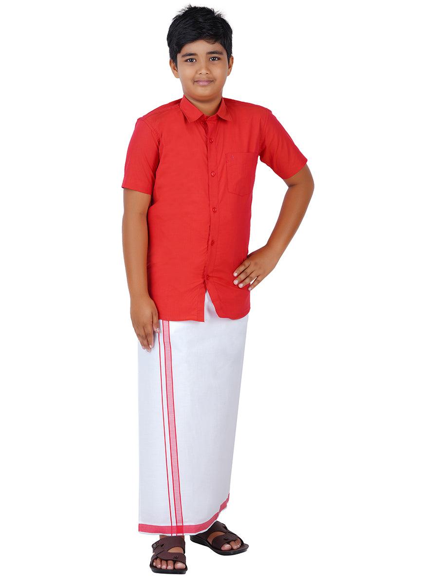 Boys Matching Dhoti & Shirt Combo G114 -  Ramraj Cotton