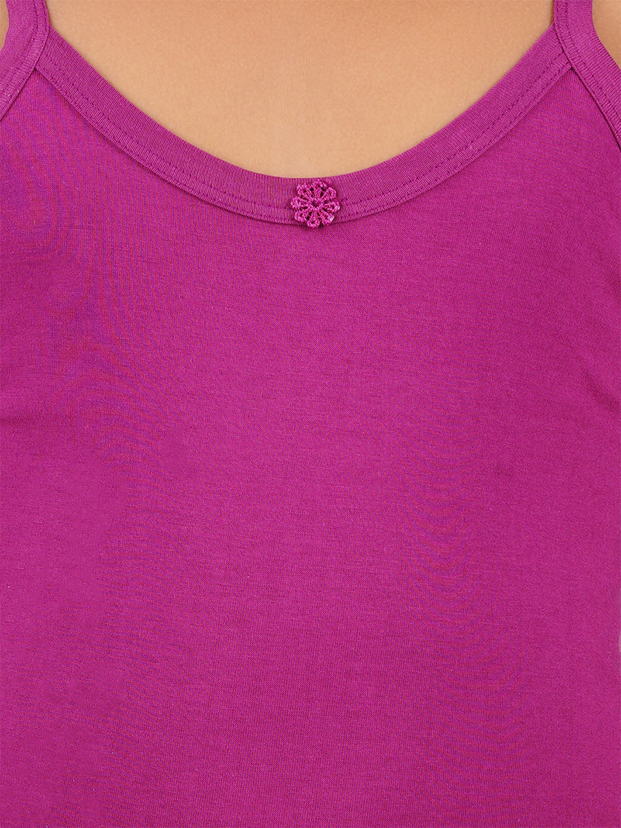 Girl's Combed Cotton Camisole (2 PCs Pack)-Zoom view