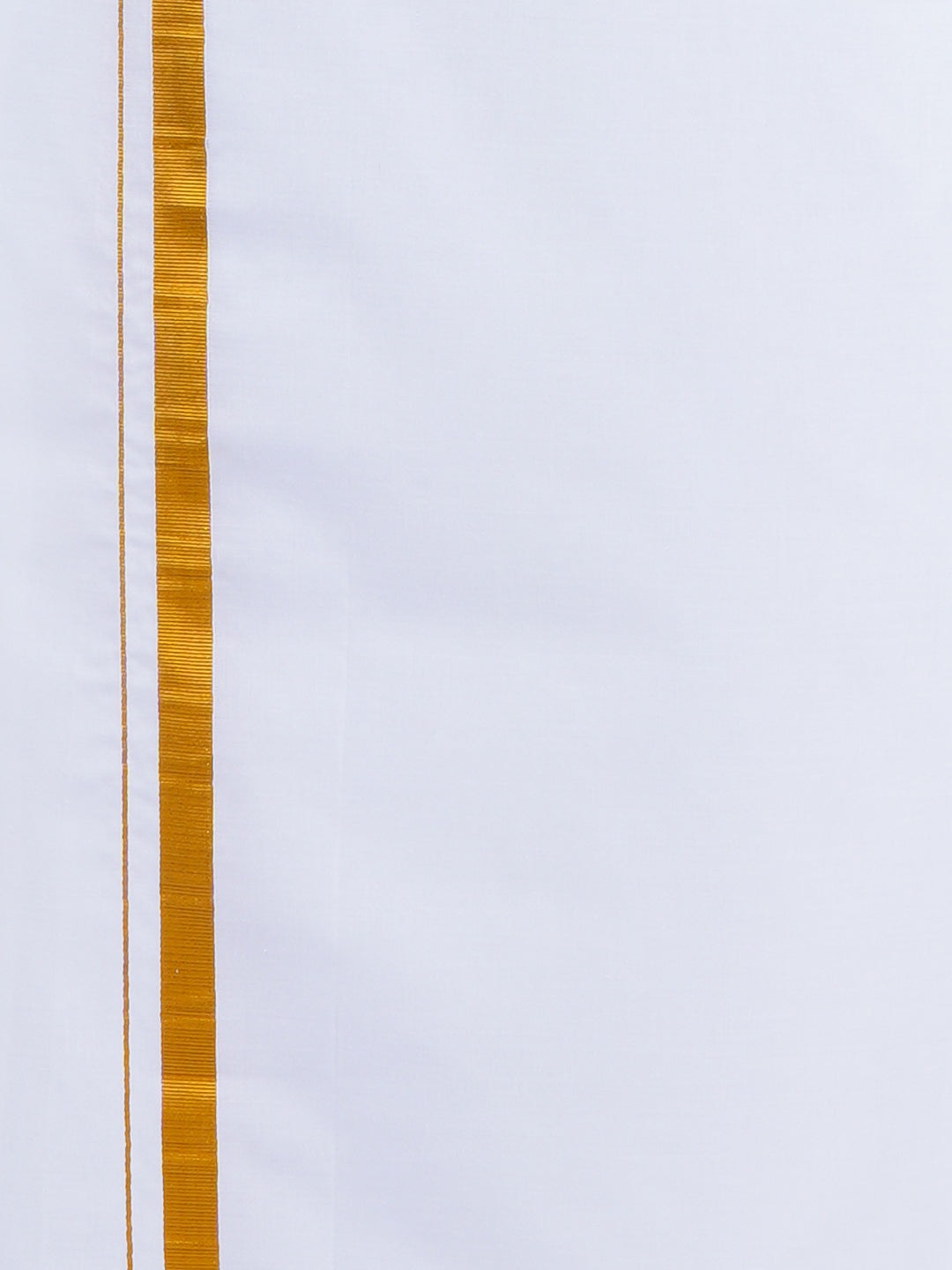 Mens Cotton Colour Half Sleeves Shirt with 3/4'' Gold Jari Dhoti Combo-Bottom view