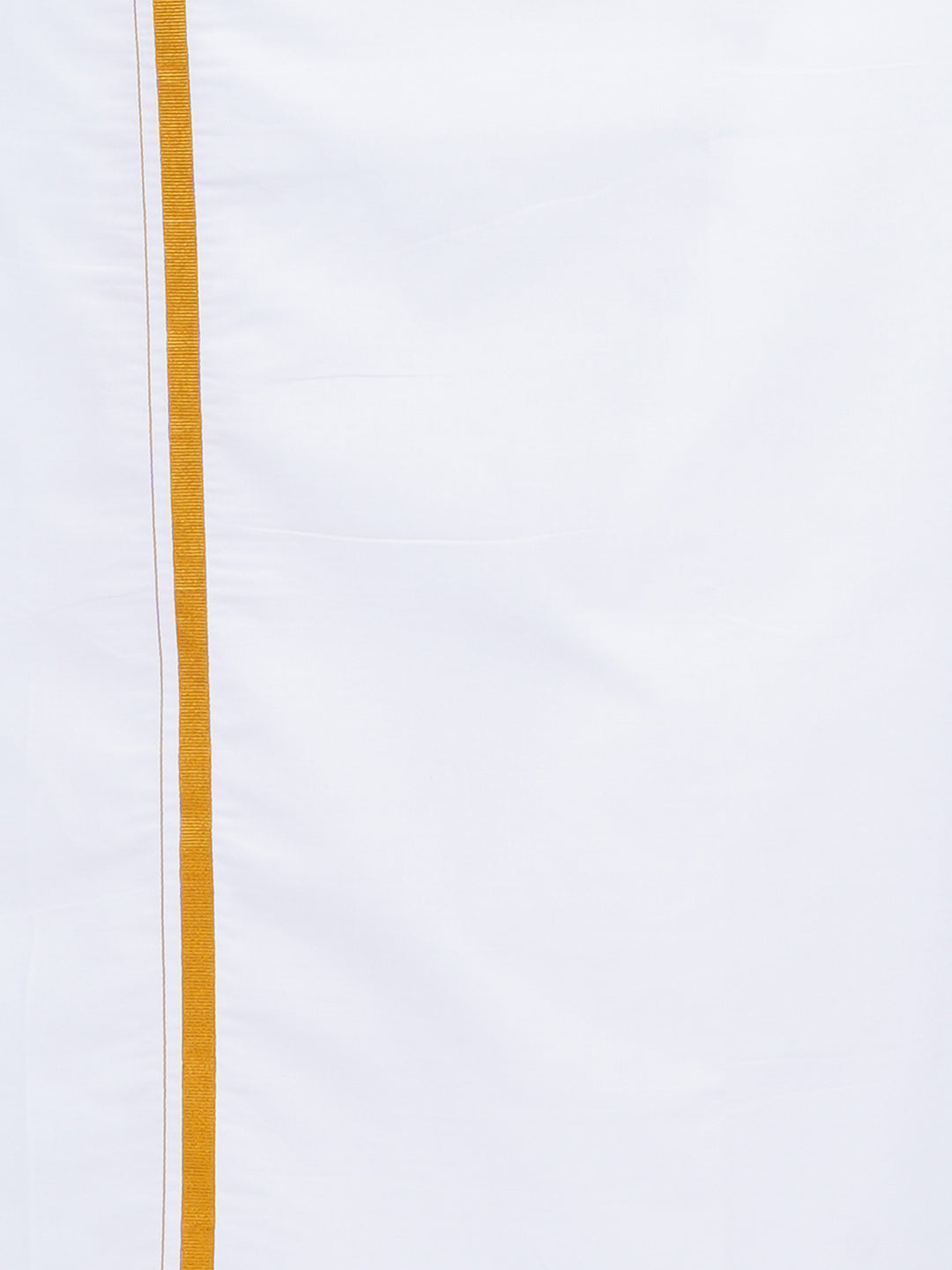 Mens Cotton Full Sleeves Shirt with 1/2" Gold Jari Dhoti Combo-Bottom view