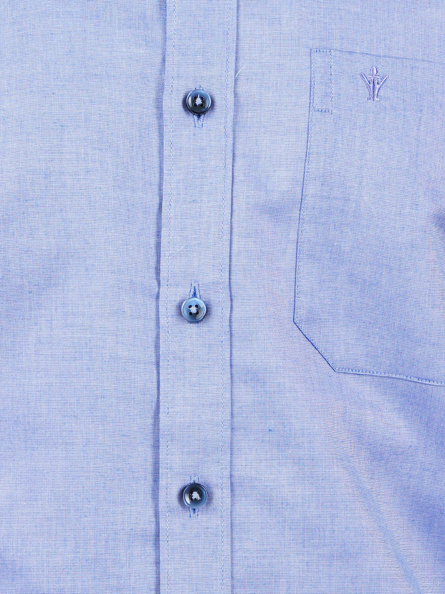Premium Cotton Shirt Full Sleeves Blue EL GP5-Zoom view