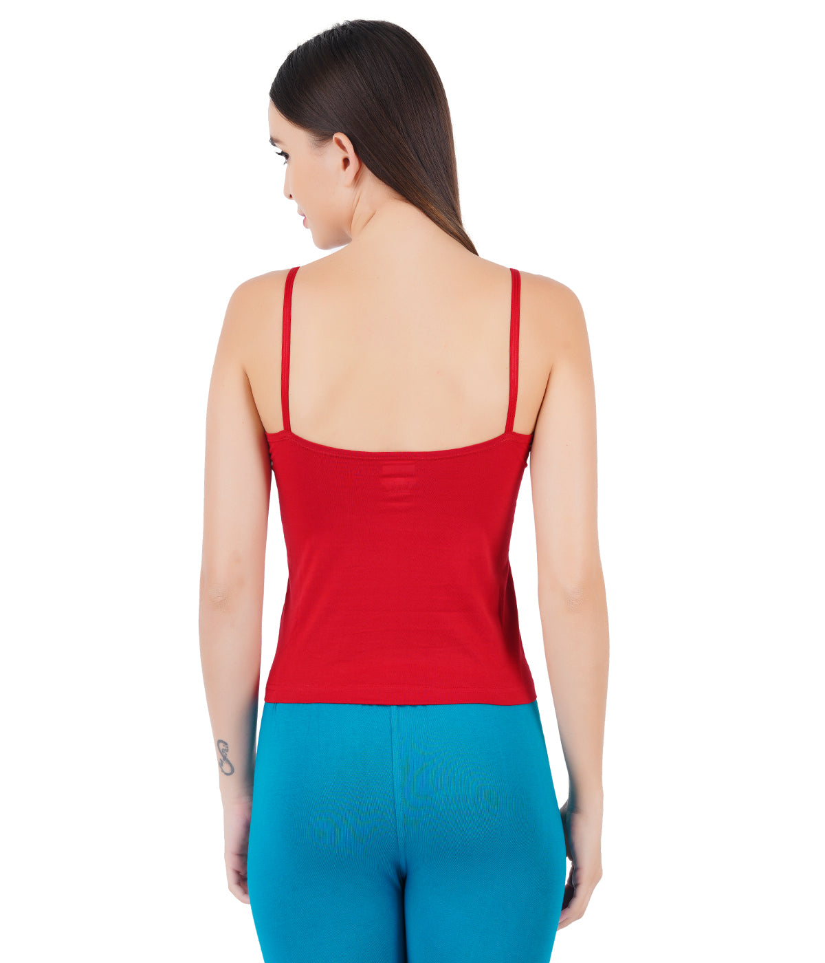 Womens Adjustable Strap Colour Camisole Petals (2 PCs Pack)-Back view