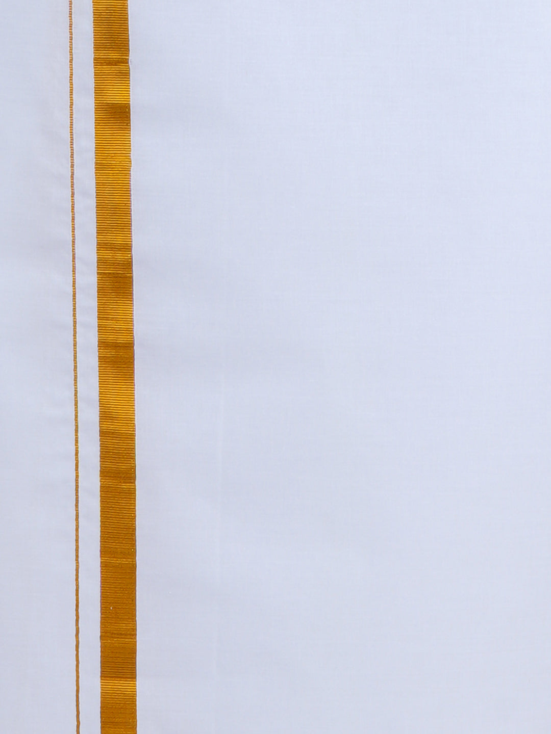 Mens Cotton Half Sleeves Shirt with 3/4'' Gold Jari Dhoti Combo-Bottom view