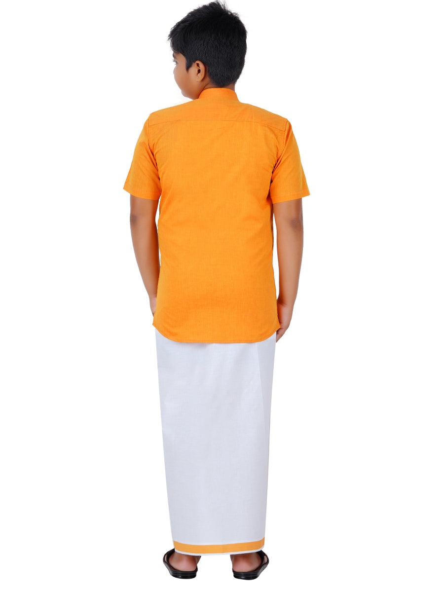 Boys Matching Dhoti & Shirt Combo G107 -  Ramraj Cotton-Back view