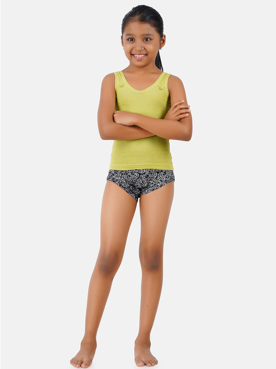 Girl's Printed soft combed jersey Snug Fit Panties (4 PCs Pack)-Full view