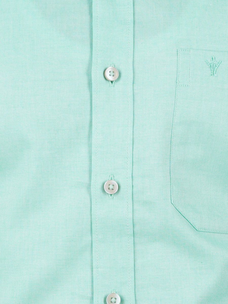 Premium Cotton Shirt Full Sleeves Pale Cyan EL GP4-Zoom view