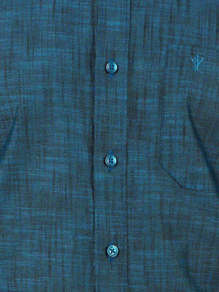 Mens Formal Shirt Half Sleeves Plus Size Dark Cyan CL2 GT12-Zoom view