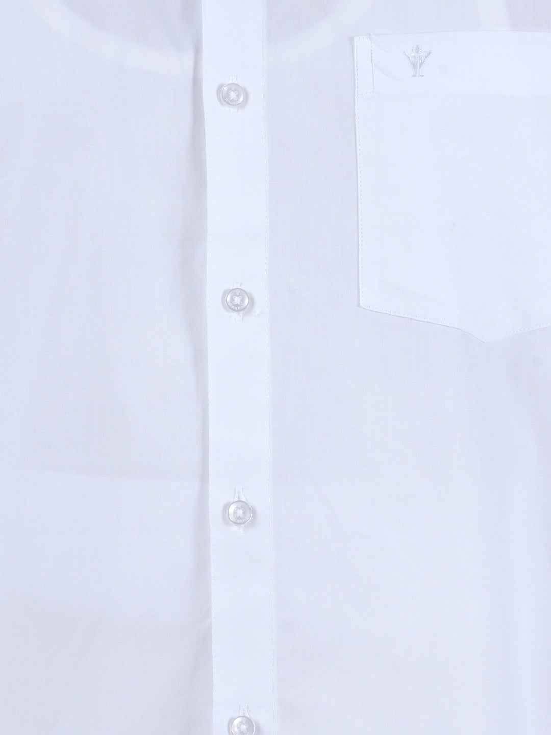 Mens Royal Cotton White Full Sleeves Shirt with 3/4'' Gold Jari Double Dhoti Combo-Zoom view