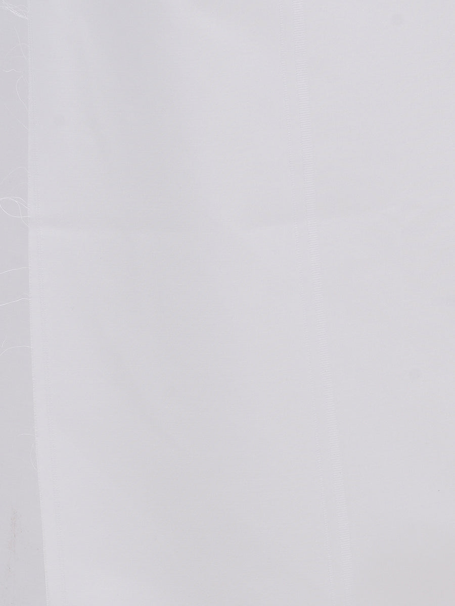 Mens Single White Prayer Dhoti Vairam Paramas-Zoom view