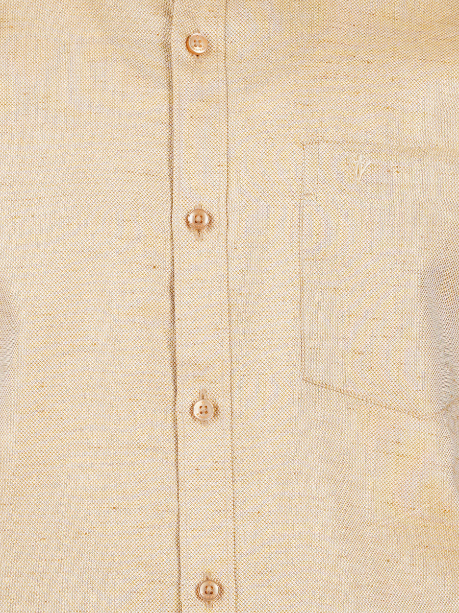 Mens Formal Shirt Full Sleeves Pale Orange T18 CY7-Zoom view