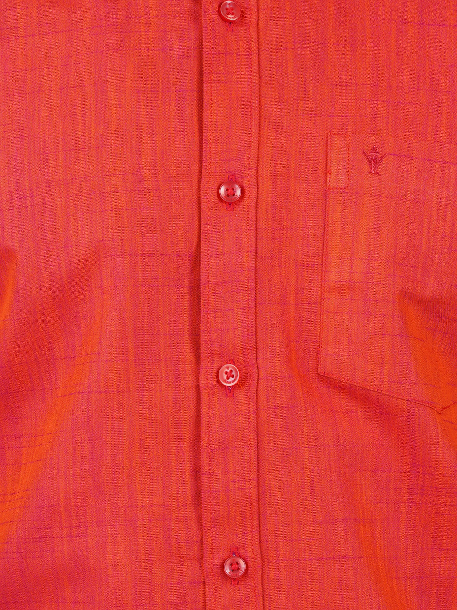 Mens Formal Shirt Half Sleeves Vivid Red T20 CR4-Zoom view
