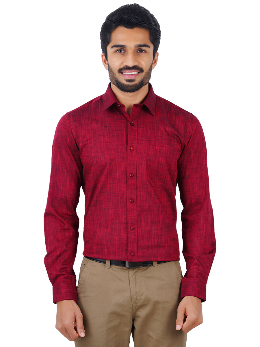 Men's red formal sales shirt