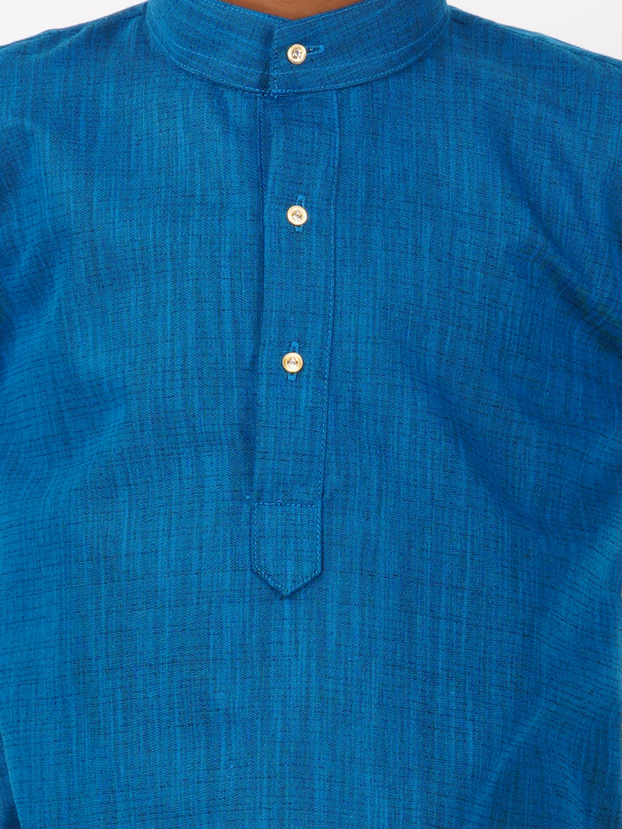 Boys Fantastic Kurta & White Dhoti Set Navy FS8-Zoom view
