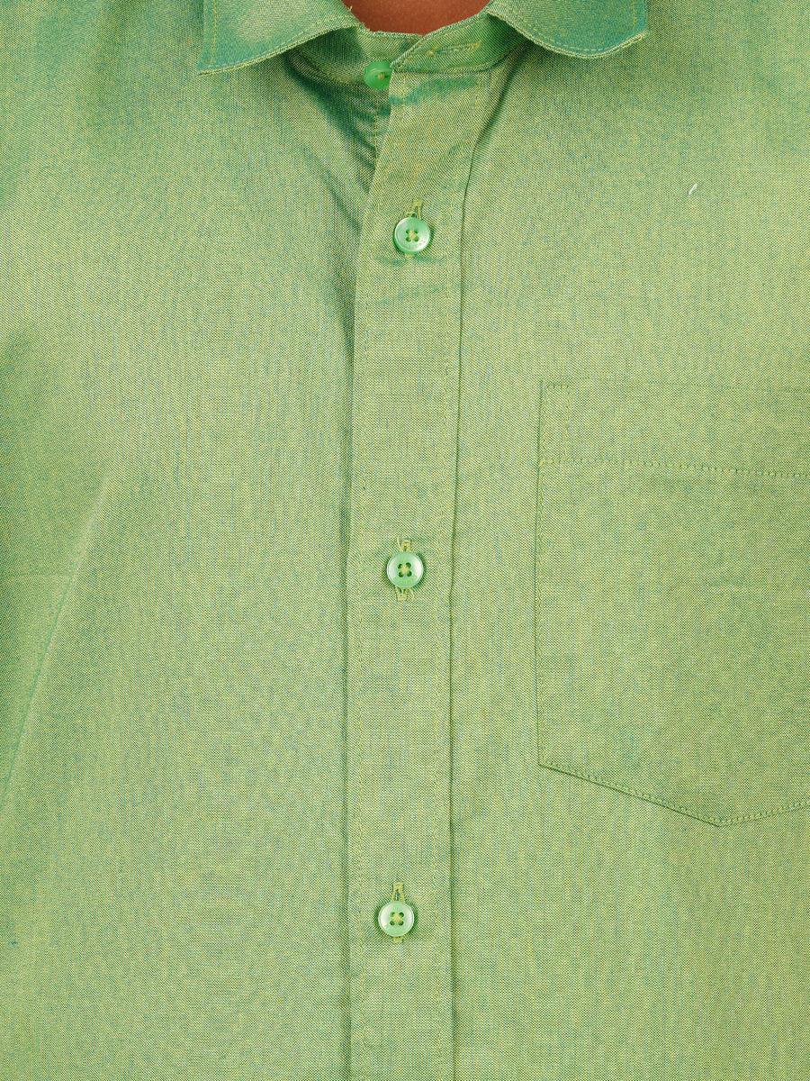 Boys Matching Dhoti & Shirt Combo Lime Green OX14 -  Ramraj Cotton-Zoom view
