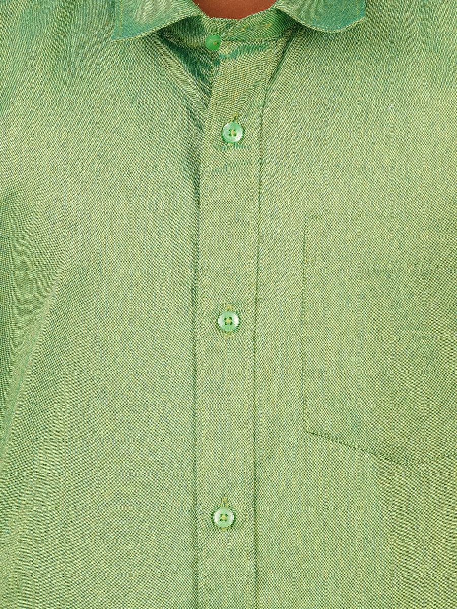 Boys Matching Dhoti & Shirt Combo Lime Green OX14 -  Ramraj Cotton-Zoom view