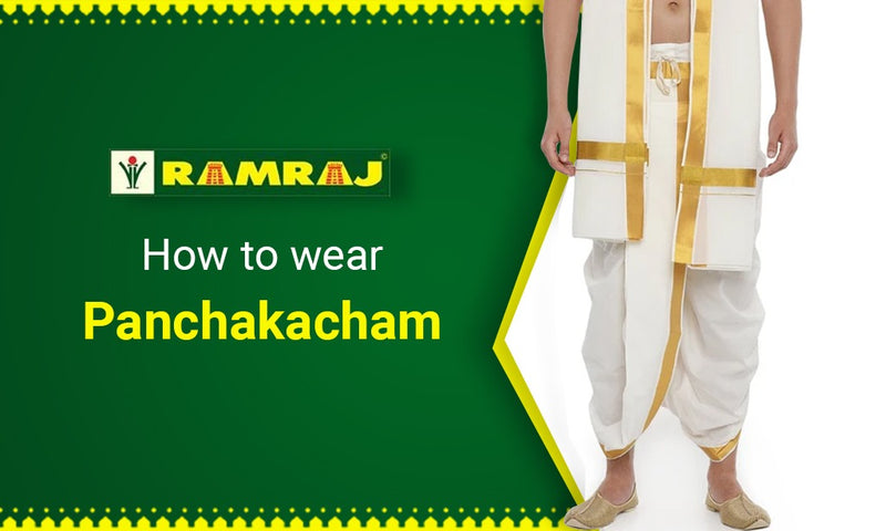 How to wear Panchakacham -  Ramraj Cotton
