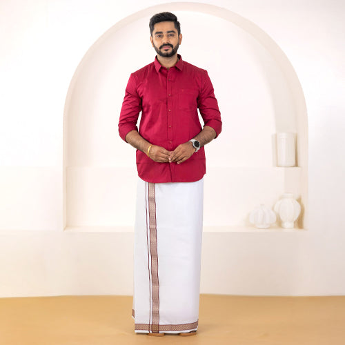 100% Cotton Shirt & Dhoti Sets