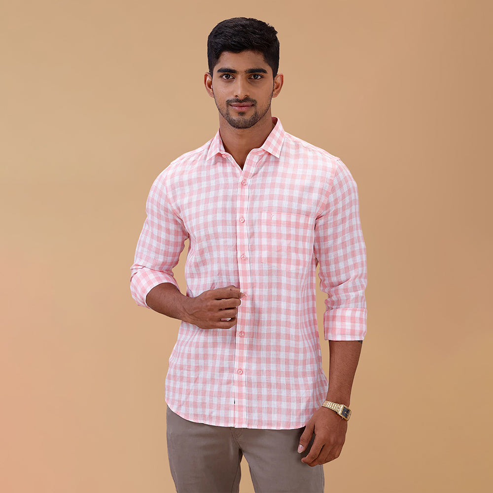 Pure Linen Checked