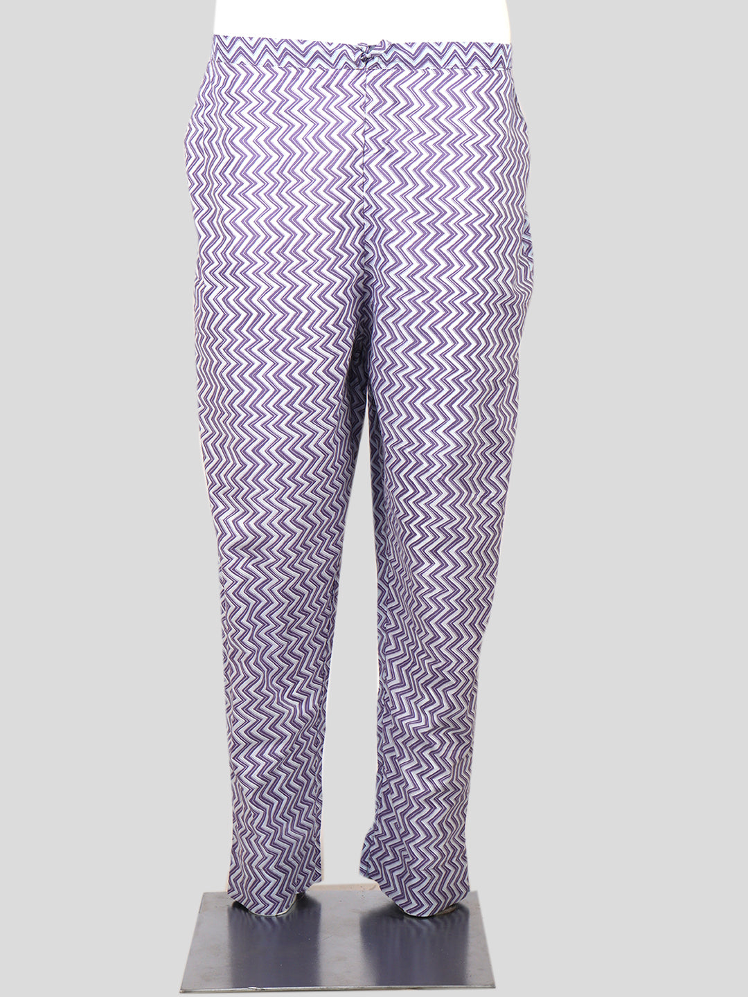 Women Cotton Printed Kurti Set Lavender EKS47