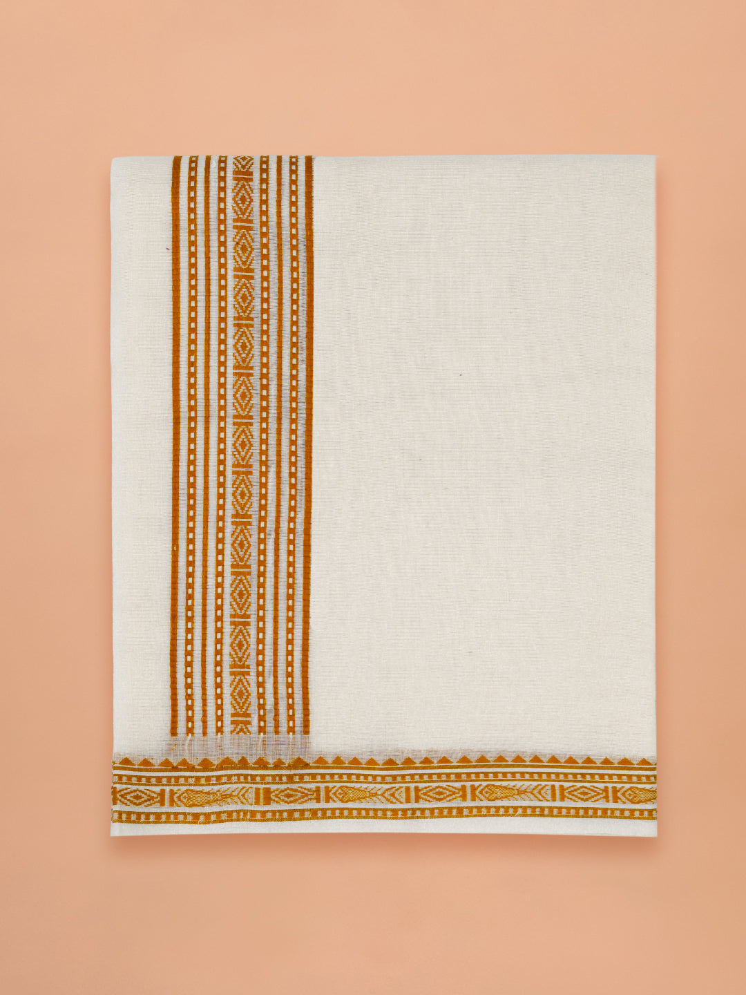 PANCHAA™ Handwoven Azo-Free Dyes Extra Weft Dhoti D8