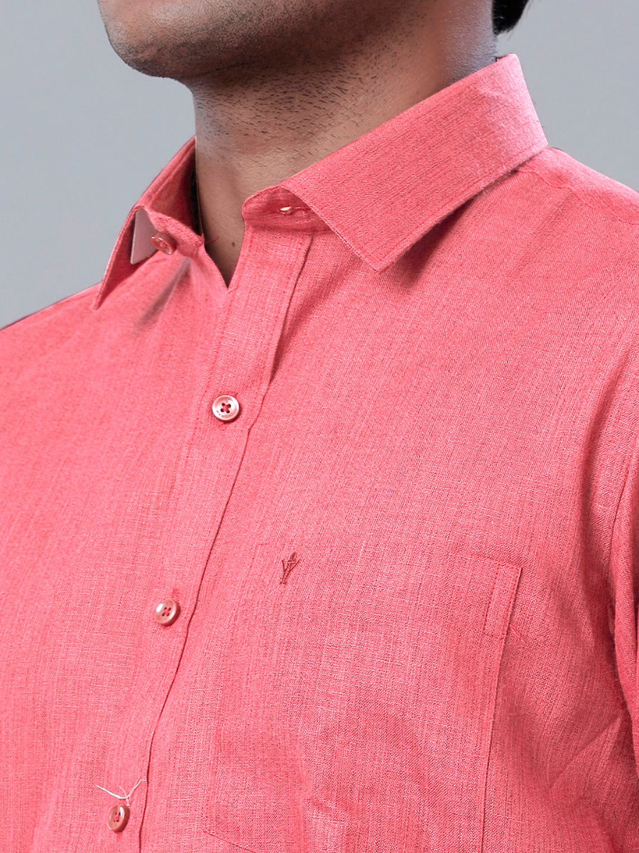 Mens Formal Shirt Full Sleeves Pink T26 TB3-Zoom view