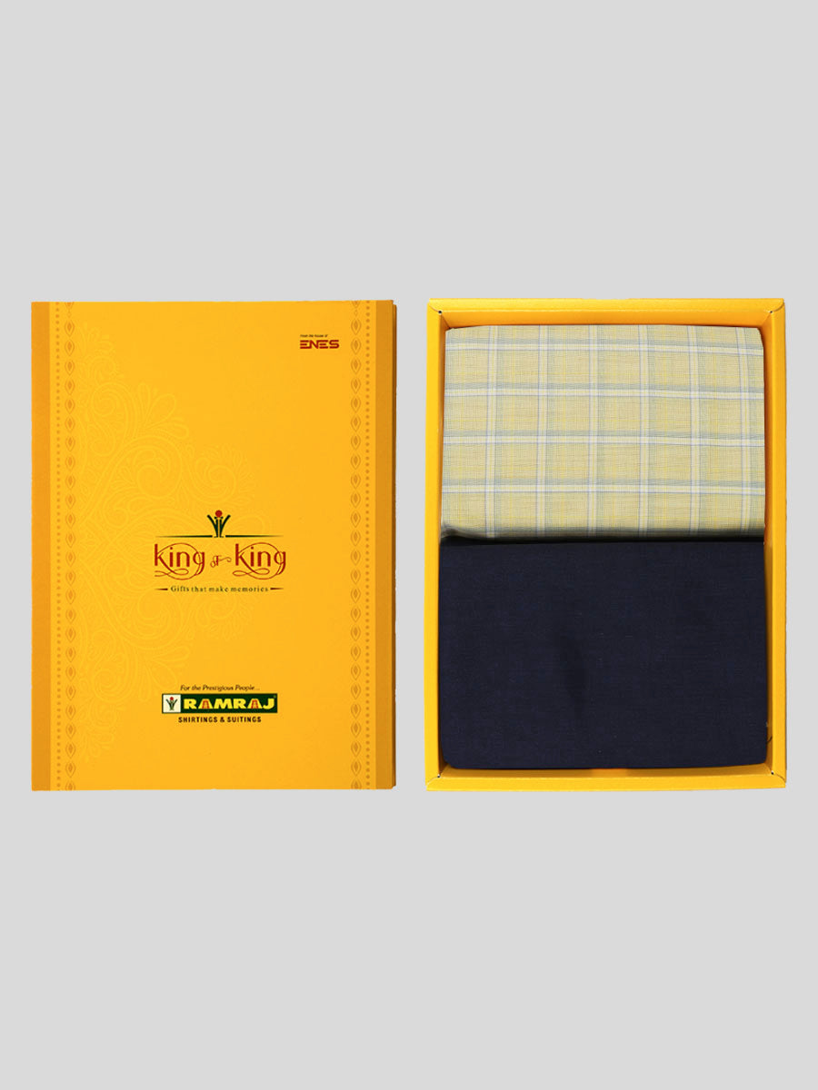 Cotton Checked Shirting & Suiting Gift Box Combo KK80-Ad vert