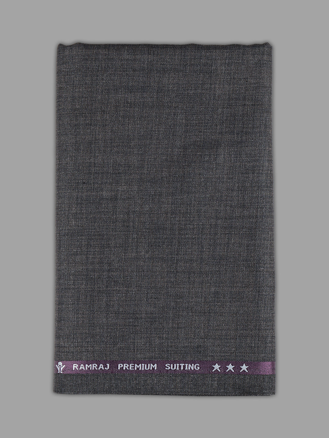 Men  Poly Viscose Blend Pants Fabric Dark Grey Fun Days