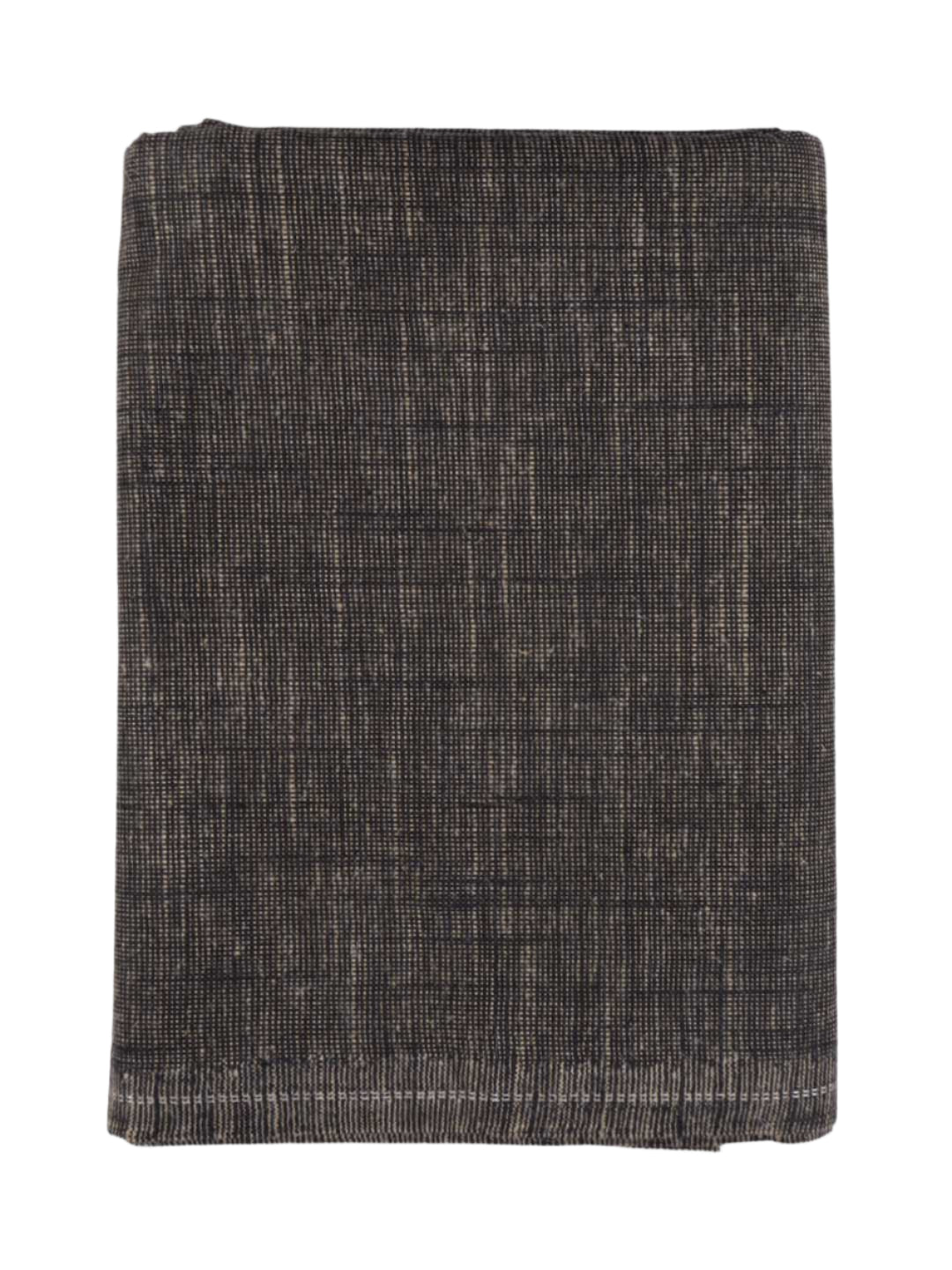 Men Cotton Blend Suiting Fabric Black Lanvin