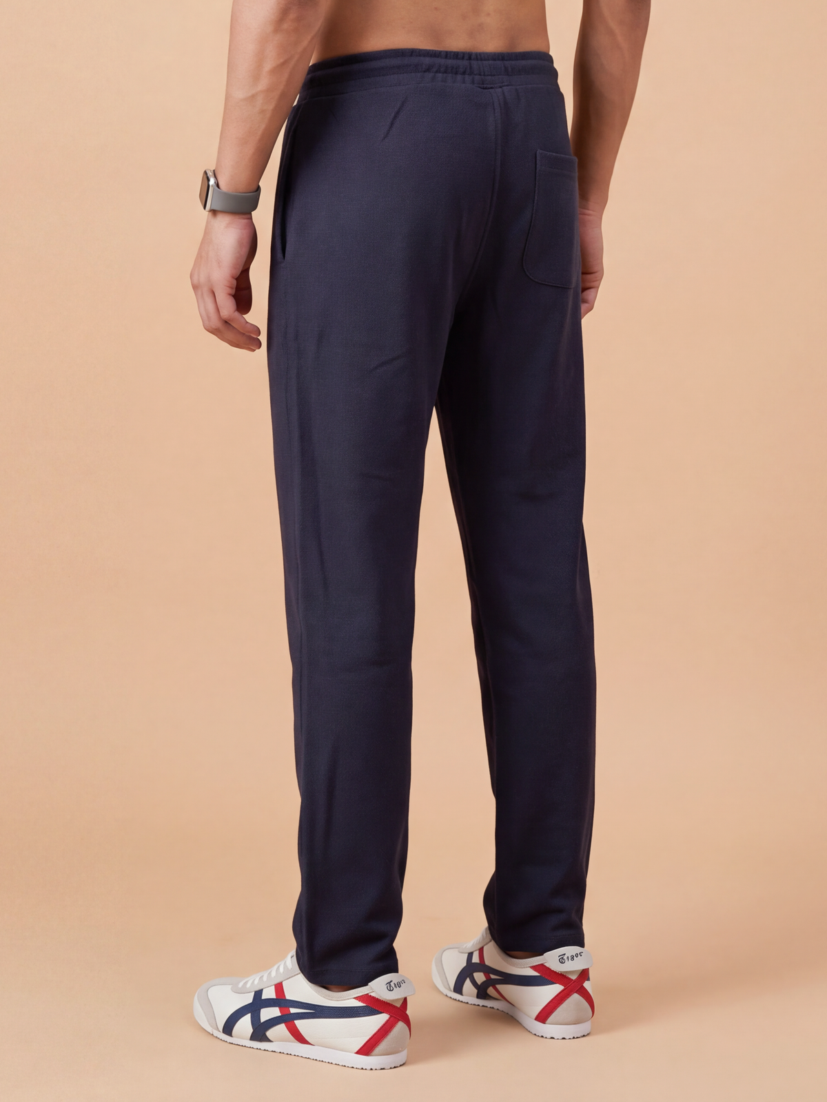 Cotton Rich Aeroflex Structured Navy Track Pants AFT2