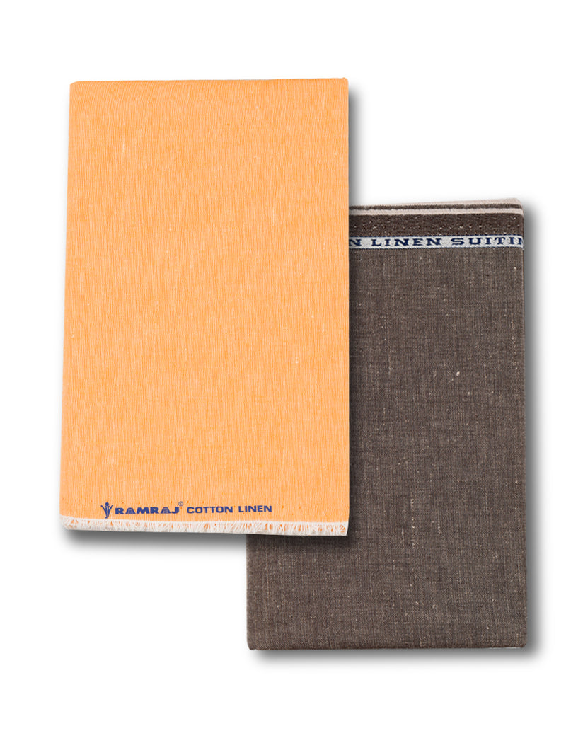 Linen Cotton Plain Colour Shirting & Suiting Fabrics-02