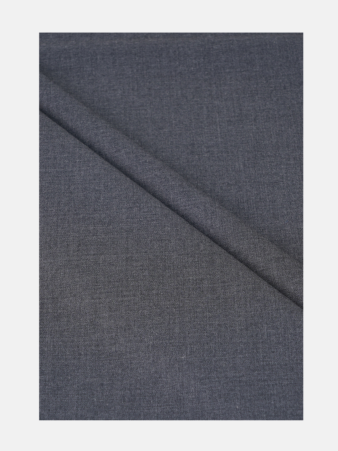 Men Grey Plain Suiting Fabric Mesmerize Stretch